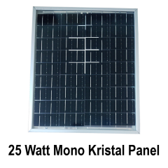 25 Watt Monokristal Güneş Paneli25 W