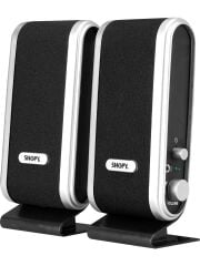 USB Hoparlör Snoppy SN-820 2.0 Siyah-Gümüş