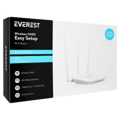 Kablosuz Router Everest EWR-F303 300Mbps 2.4GHz (Modem Değildir)