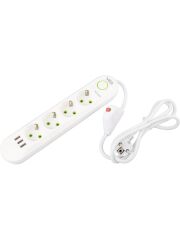 Akım Korumalı Priz 4'lü 1.5 Metre 3 Usb Vea VA-21560
