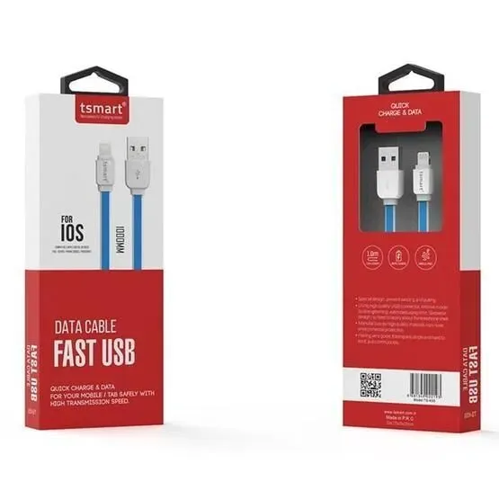 iphone Şarj Kablosu flat 1 metre TSMART TS-K55