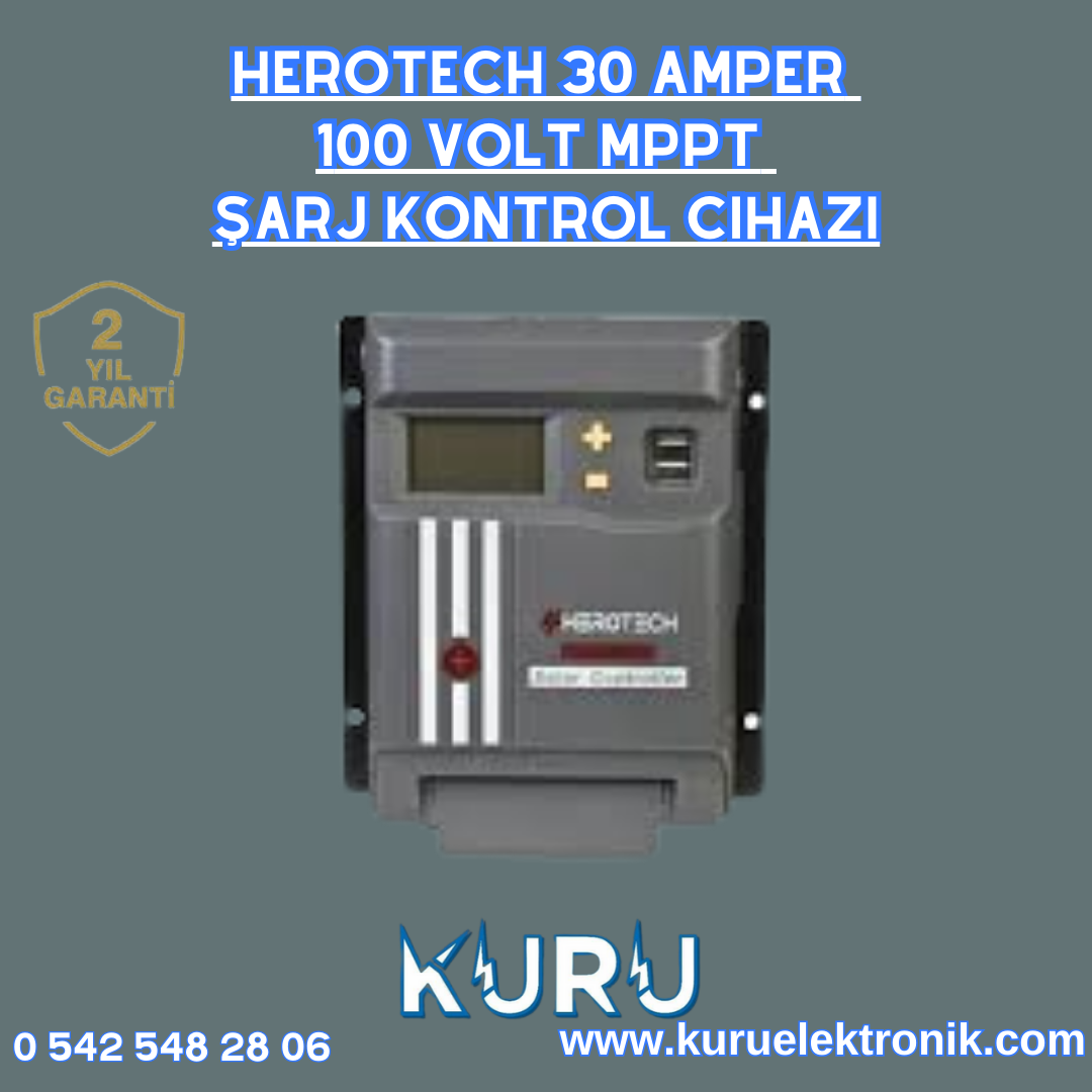 Herotech 30 Amper 100 Volt Mppt Şarj Kontrol Cihazı