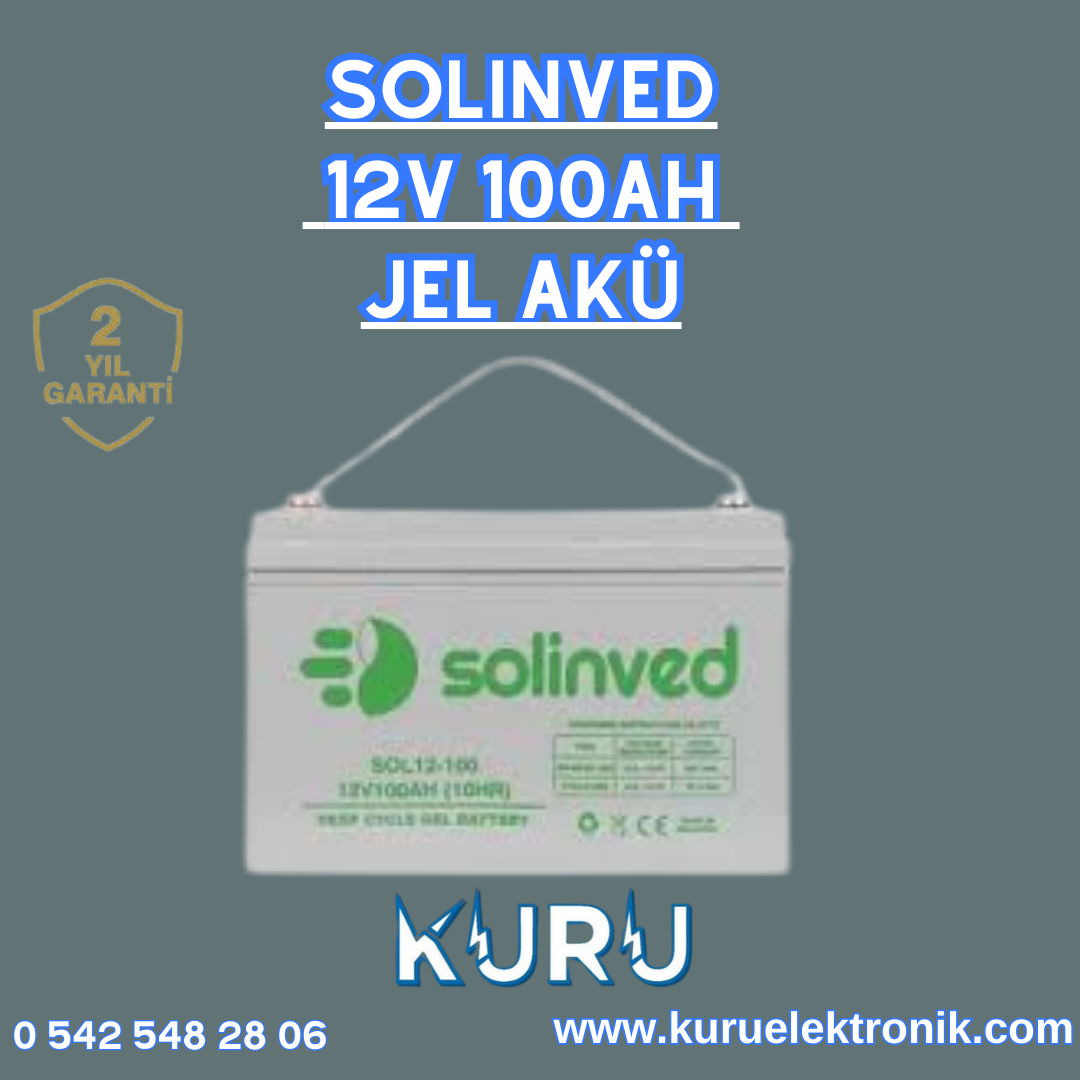 Solinved 12V 100AH Jel Akü
