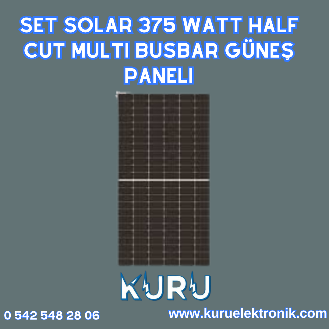 Set Solar 375 Watt Half Cut Multi Busbar Güneş Paneli