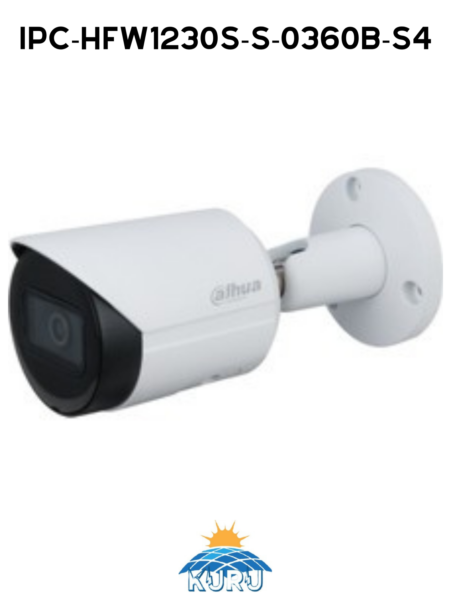 Dahua IPC-HFW1230S-S-0360B-S4 Bullet 2 MP 3.6mm Lens Gece Görüşlü IP Güvenlik Kamerası